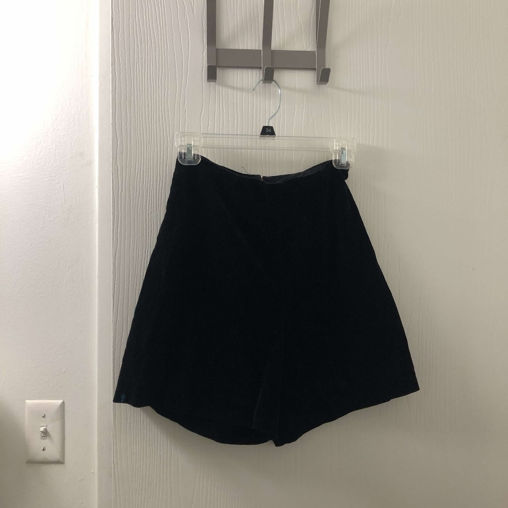 Vintage 1960s 1970s Velveteen High Waisted Shorts